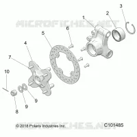 SUSPENSION TRASERA HUB AND BEARING CARRIER