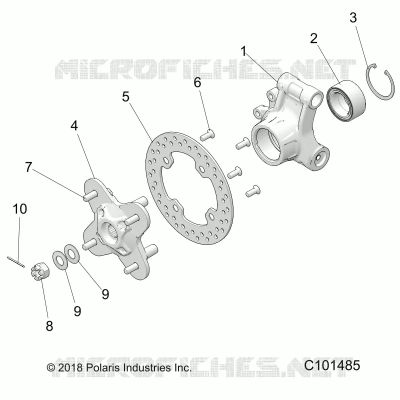 SUSPENSION TRASERA HUB AND BEARING CARRIER
