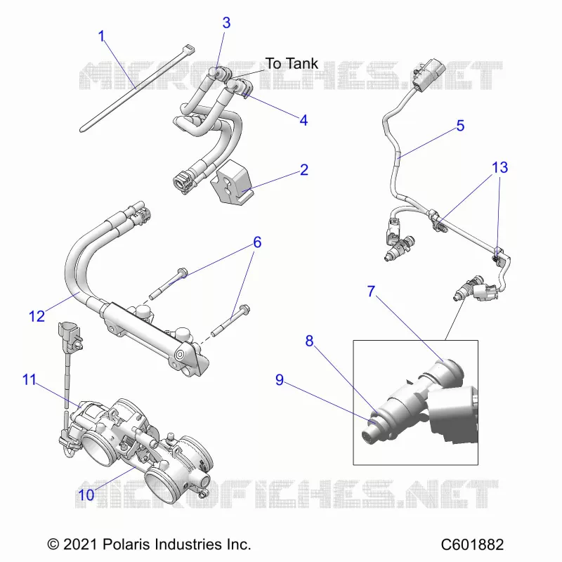 SISTEMA DE COMBUSTIBLE, RAIL, LINES AND THROTTLE BODY