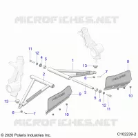SUSPENSION, A-ARM AND PUNTAL MOUNTING