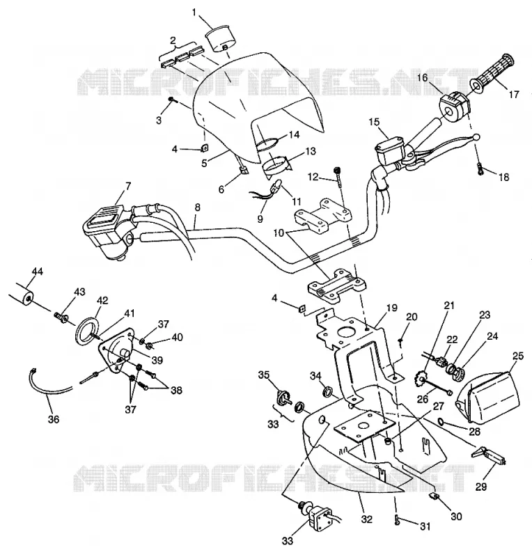 MANILLAR y la linterna POD (400L) XPRESS 400L W97CA38C (4939603960B011)