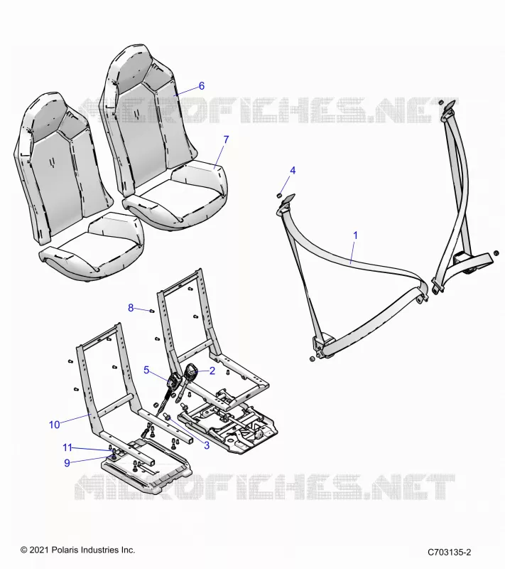 ASIENTO BELT AND MOUNTING