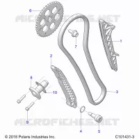 LA CADENA DE LEVAS AND TENSIONER