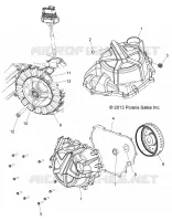 MOTOR, STATOR COVER AND VOLANTE