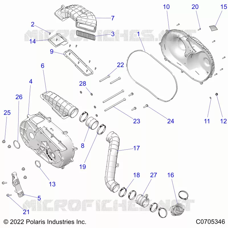 TREN, CLUTCH COVER AND DUCTING