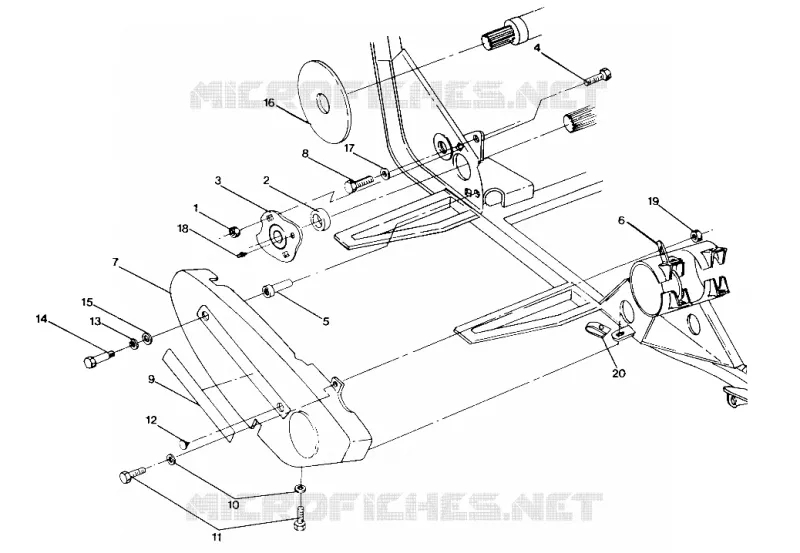 CONJUNTO DE LA CUBIERTA DE LA CADENA DERECHO 250 4x4 / W928127 (4922872287C003)
