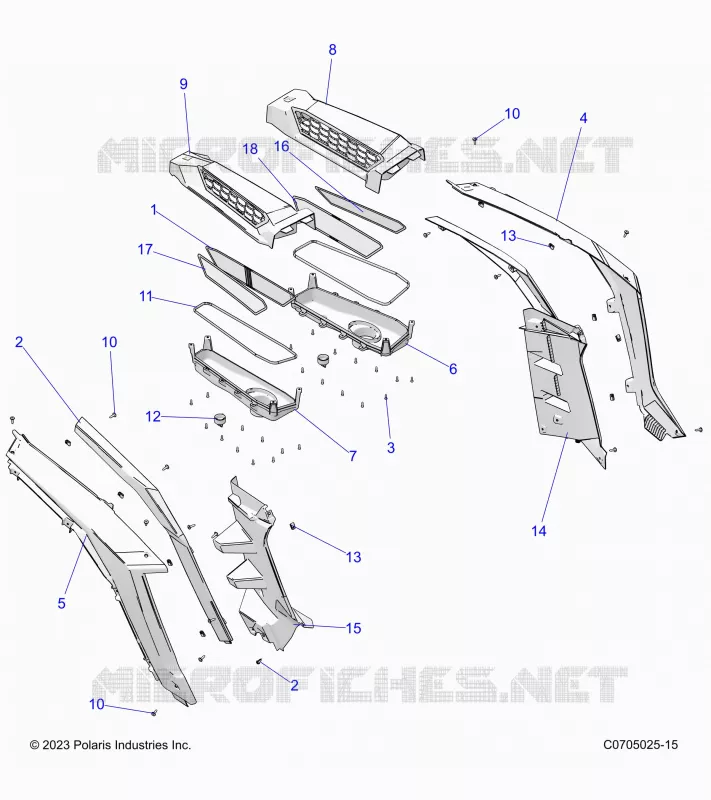 CARROCERÍA POSTERIOR FENDERS AND BEZELS- Z24NEE99FM/Z24NES99FM/CM (C0705025-9)