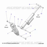 SUSPENSION, MONTAJE DE DESCARGA, REAR SUSP.