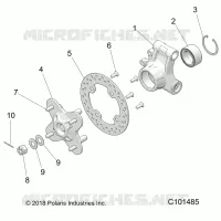 SUSPENSION TRASERA HUB AND BEARING CARRIER