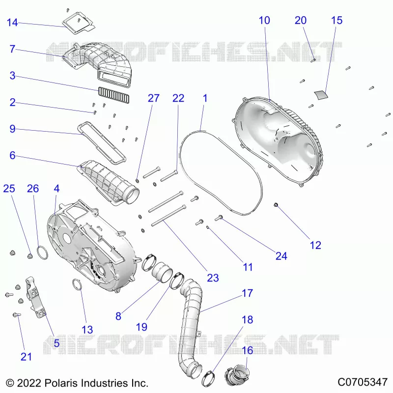 TREN, CLUTCH COVER AND DUCTING