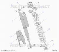 SUSPENSION, REAR MONTAJE DE DESCARGA, STANDARD/PREMIUM