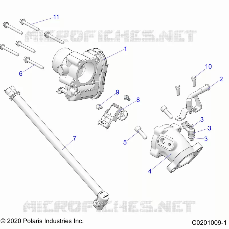 ENGINE, CUERPO DE MARIPOSA AND FUEL RAIL