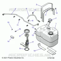 SISTEMA DE COMBUSTIBLE, FUEL TANK ASM.