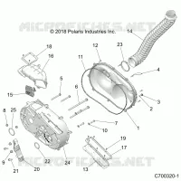DRIVE TRAIN, TAPA DEL EMBRAGUE AND DUCTING