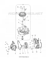 ENGINE, STATOR COVER AND FLYRUEDA