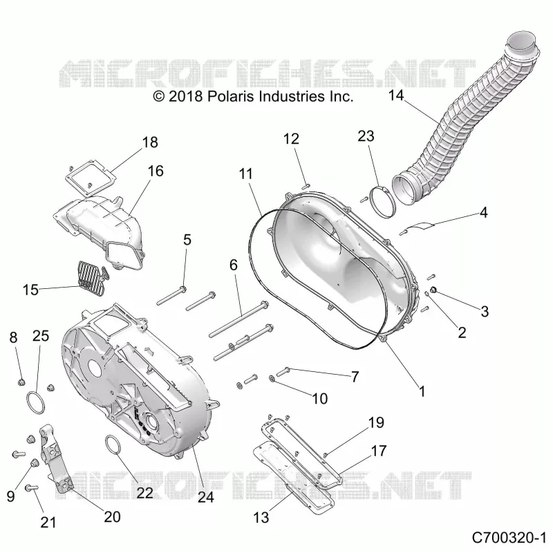TREN, CLUTCH COVER AND DUCTING