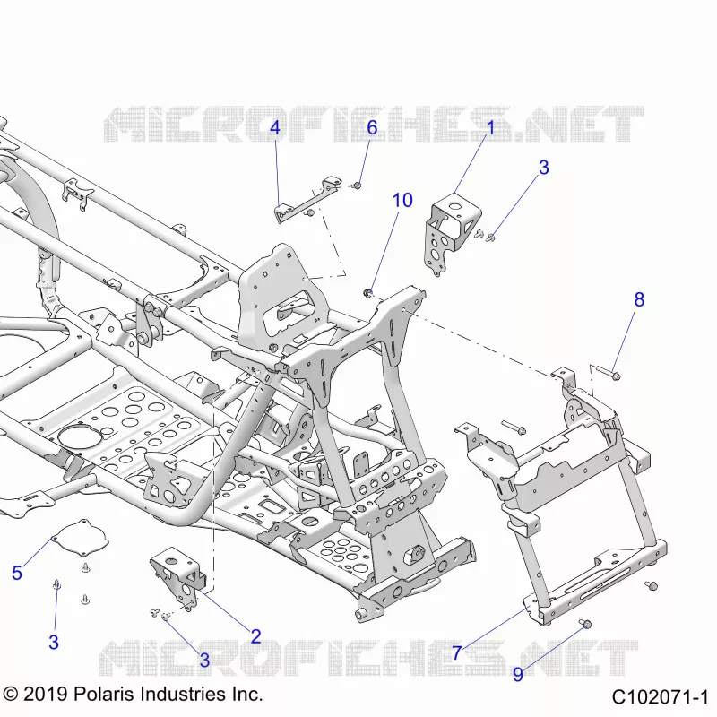 CHASIS, FRONT CAB SUPPORTS