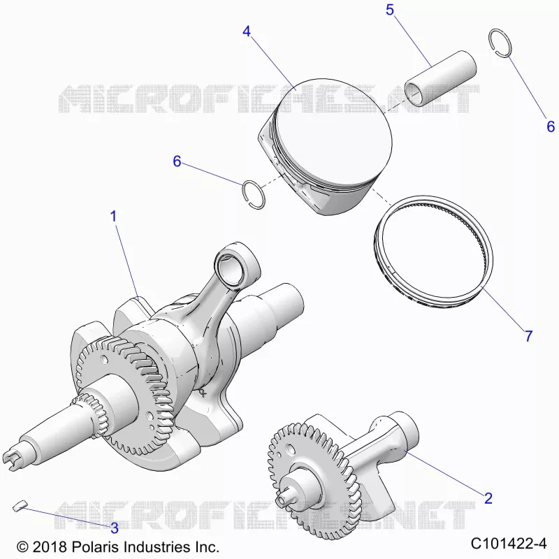 ENGINE, CIGUEÑAL, PISTON AND BALANCE SHAFT