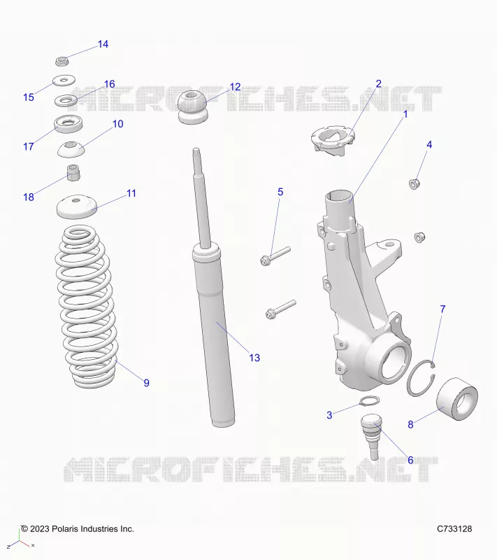 SUSPENSION, PUNTAL DELANTERO