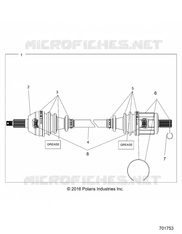 DRIVE TRAIN, TRANSMISION DELANTERA SHAFT