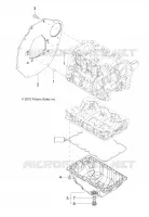 MOTOR, MOUNTING FLANGE AND SUMIDERO DE ACEITE