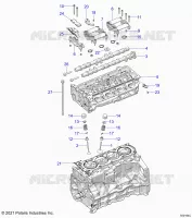 ENGINE, HEAD ASM AND VÃLVULAS