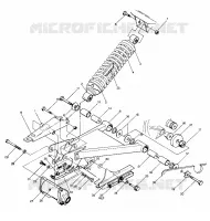 SWING ARM WELDMENT   SHOCK TRASERO  ASSEMBLY (4914761476021A)