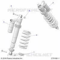 SUSPENSION, REAR MONTAJE DE DESCARGA