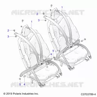ASIENTO BELT MOUNTING, REAR, PREMIUM/DELUXE