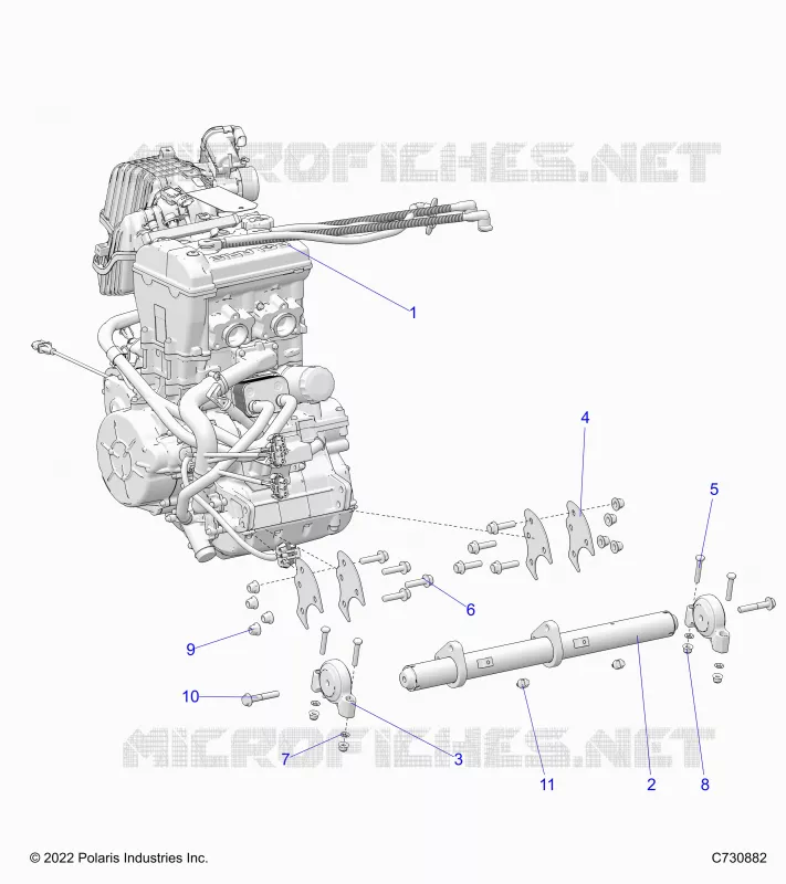 MOTOR, MOUNTING & LONG BLOCK
