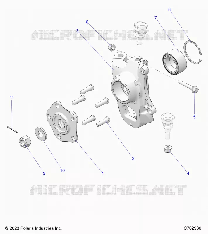 SUSPENSION, RUEDA DELANTERA HUB, KNUCKLE