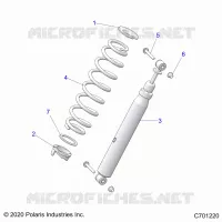 SUSPENSION, REAR MONTAJE DE DESCARGA