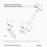 SUSPENSION, MONTAJE DE DESCARGA, REAR SUSP.