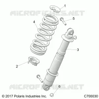SUSPENSION, REAR MONTAJE DE DESCARGA
