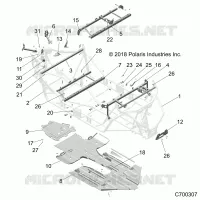 CHASSIS, MARCO PRINCIPAL AND SKID PLATE