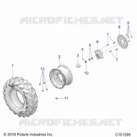 RUEDAS, FRONT TIRE AND BRAKE DISC