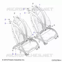 ASIENTO BELT MOUNTING, REAR, PREMIUM/DELUXE