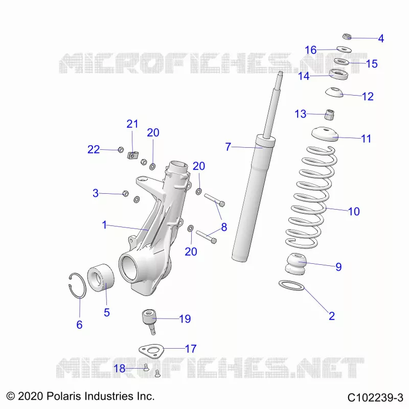 SUSPENSION, PUNTAL DELANTERO