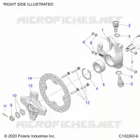 SUSPENSIÃ“N DELANTERA HUB, KNUCKLE AND BRAKE DISC