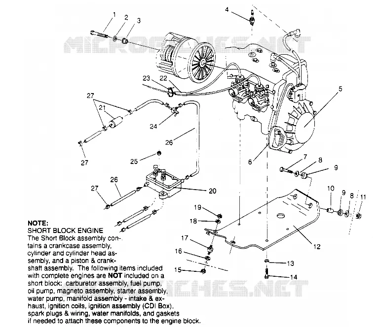 MONTAJE DEL MOTOR  TRAIL 0952761, TRAIL DELUXE 0952262,   and EUROPEAN TRAIL (4928862886C009)