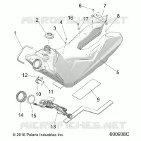 SISTEMA DE COMBUSTIBLE, FUEL TANK ASM.
