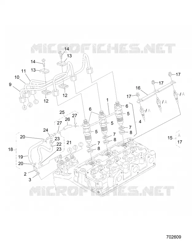 MOTOR, NOZZLE HOLDER AND GLOW PLUG