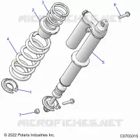 SUSPENSION, REAR MONTAJE DE DESCARGA