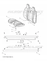 ASIENTO, REAR and HOLD DOWN
