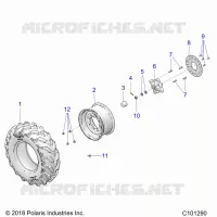 RUEDAS, FRONT TIRE AND BRAKE DISC