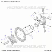 SUSPENSIÃ“N DELANTERA HUB, KNUCKLE AND BRAKE DISC