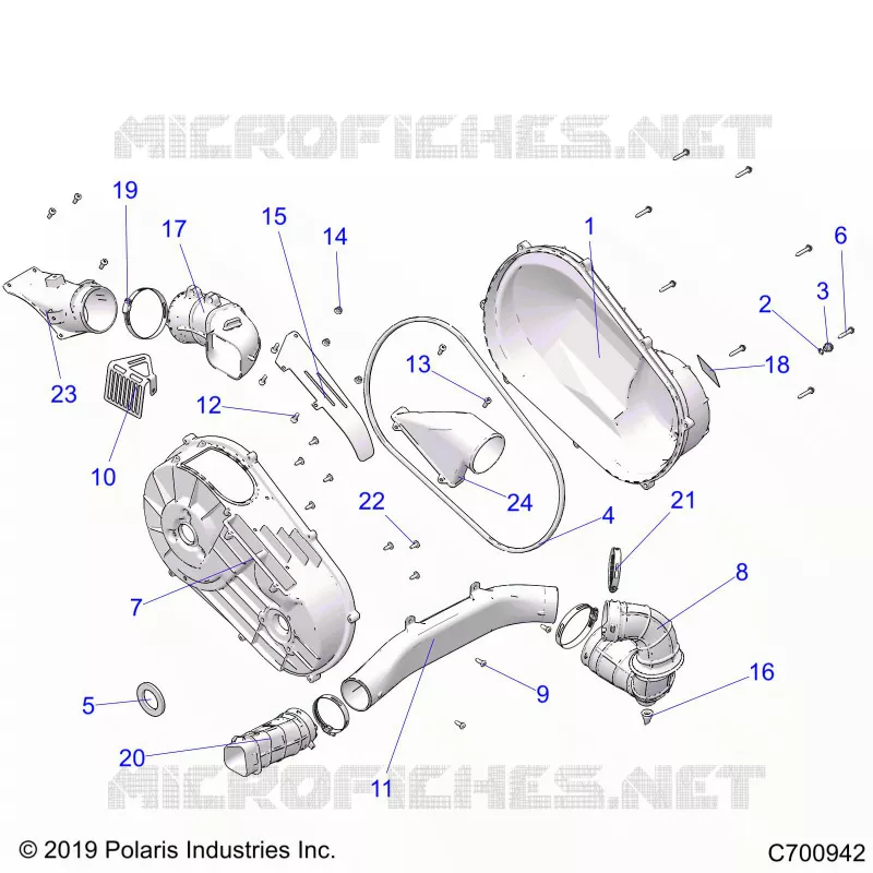 TREN, CLUTCH COVER AND DUCTING