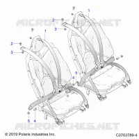 ASIENTO BELT MOUNTING, REAR