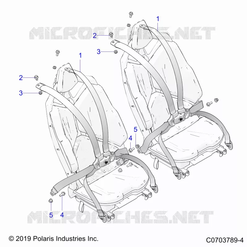 ASIENTO BELT MOUNTING, REAR