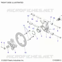 SUSPENSION TRASERA HUBS, CARRIER AND BRAKE DISC